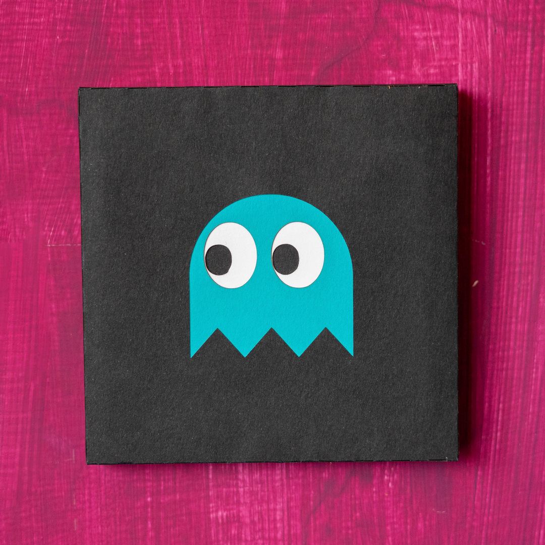 Quadro Pacman Fantasma Azzurro 1 Q_1080 Quadro Pacman Fantasma Azzurro 1 Q_1080